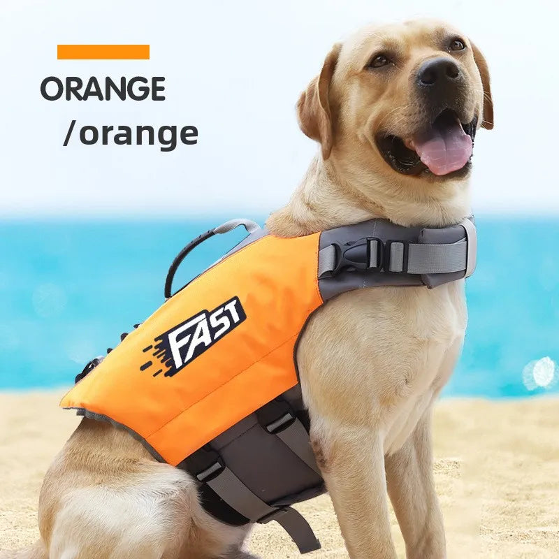 Pets Floatation Vest Adjustable Ripstop Safety Dog Swimsuit for Summer Beach Surfing Training Essential Dog Life Jacket Supplies