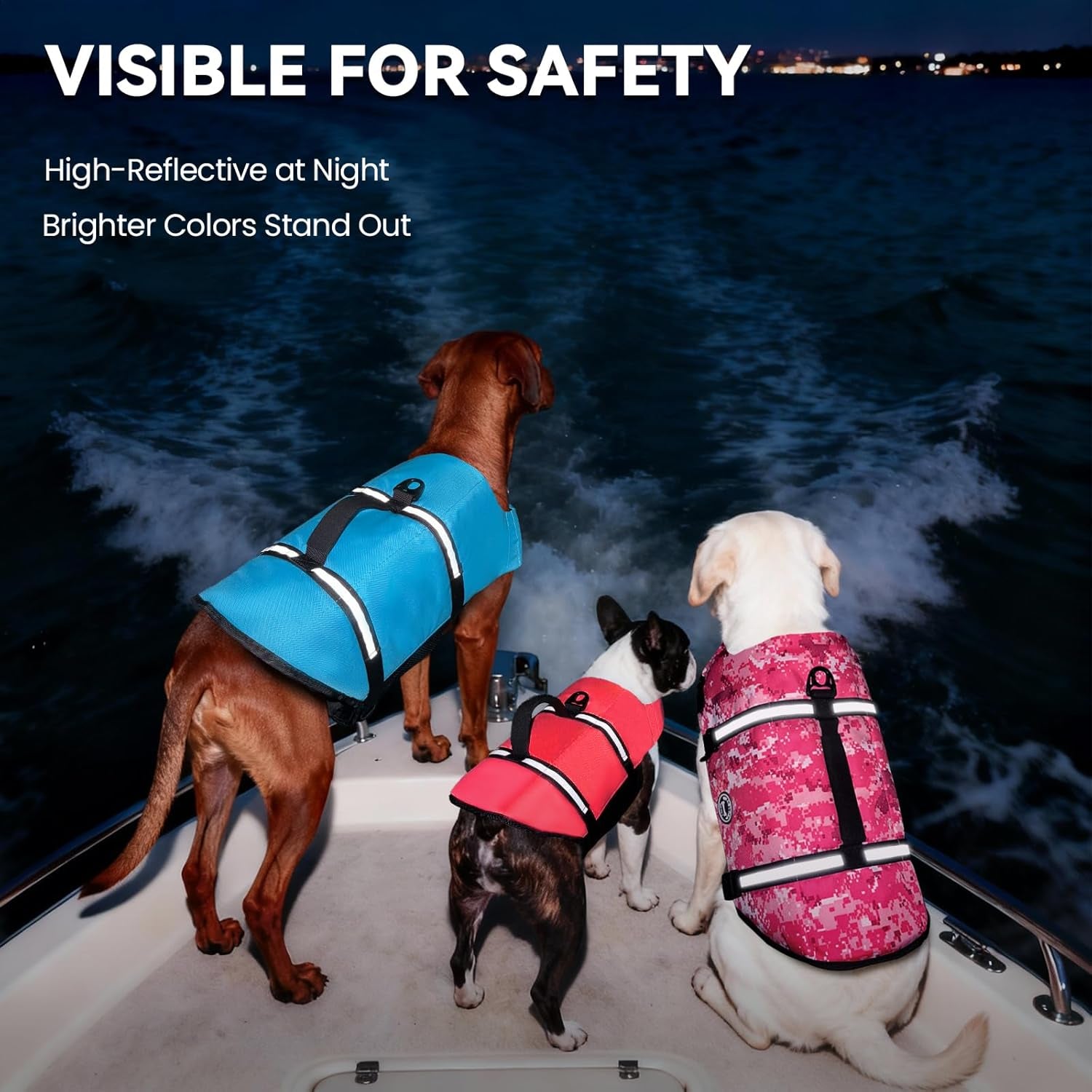 Rip Stop Dog Life Jacket, Buoyancy Aid with Handle, Buoyancy for Doggy, Dog Life Jacket for Swimming & Boating, XXS, Blue